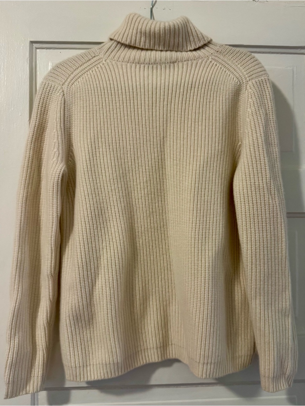 Turtleneck Ribbed Sweater - Cream - Picture 4 of 6
